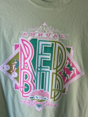 2014 Women's Lime Green Red Bud Classic T-shirt Size XL